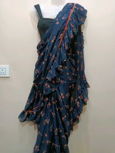 Fluffy Frill Saree