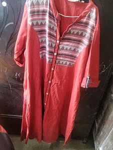 Red Boho Tunic Dress
