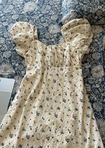 Floral Puff Sleeve Mini Dress