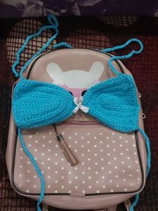 Crochet Bralette And Bag