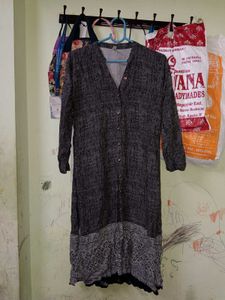 Casual Grey Printed Dress