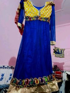 Anarkali Gown With Dupatta And Legging