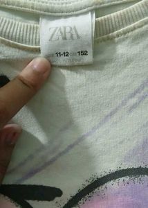 ZARA Graphic Print Long Sleeve Top