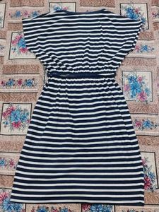 Striped Tie Waist Dress