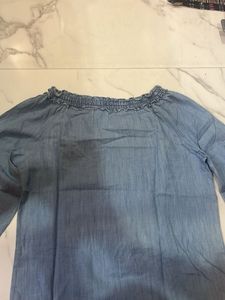 Kraus Off Shoulder Denim Top