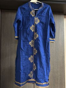 Elegant Blue Embroidered Kurta