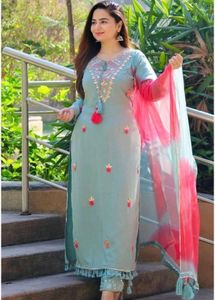 Festive Ready: The Grey Embroidered Palazzo Suit S