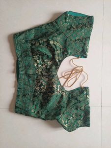 Green Floral Blouse