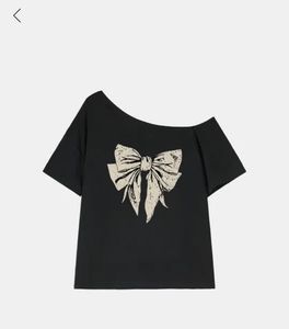 Savana Bow One Sided Off Shoulder Tee🎀