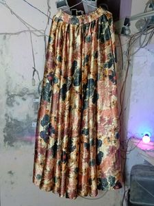 long satin skirt