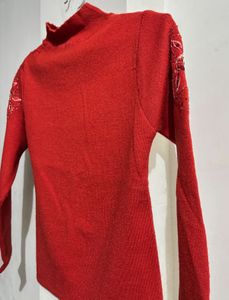 Elegant Embellished Knit Sweater