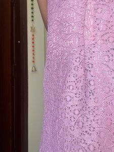 Pink Lace Mini Dress