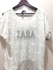 White Net Top With Inner