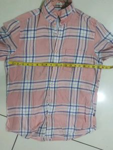 Pink Plaid Long Sleeve Button-Down