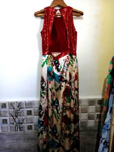 Floral Sequin Maxi Dress 32 to 34 inches