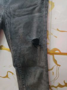 Distressed Gray Wash Jeans