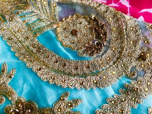 wedding gown(padded) katdana zardosi n sitara work