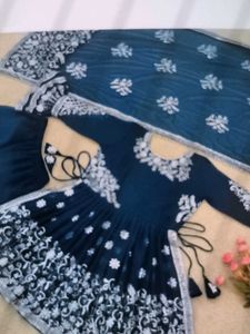 Teal Colour Sharara