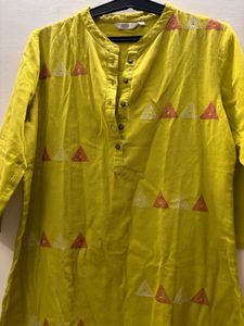 Yellow Embroidered Top