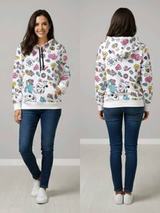 Fun Graphic Print Hoodie
