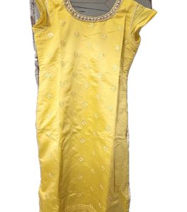 Yellow Embroidered Kurta Set