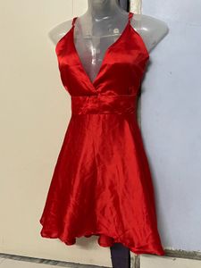 Silk Red Mini Dress