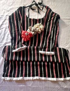 Ribbed Kurta Set