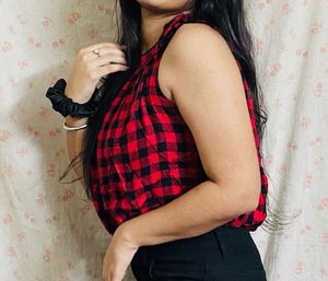Red Gingham Top
