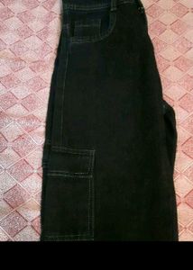 Charcoal Cargo Wide Leg Jeans 🌟