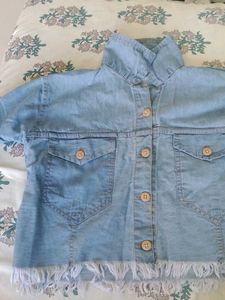 Denim Fringe Jacket
