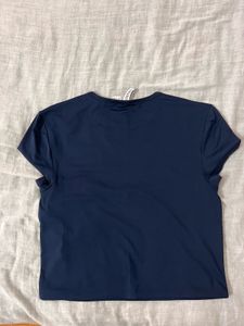Navy Blue Cropped T-Shirt