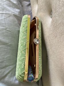 Embroidered Box Clutch
