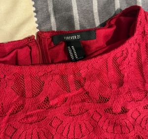 Forever 21 Red Lace Dress