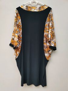 Printed Party Bodycon Dress with Balloon Sleeves