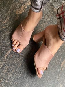 Suede Mauve Heels