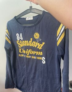 Graphic Print Long Sleeve Top