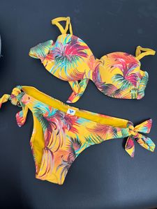 Tropical Print Bikini Set