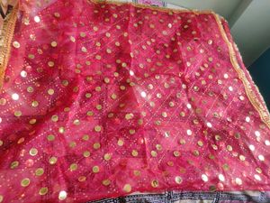 Red &amp; Gold Dupatta/Chunari