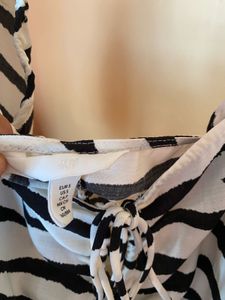 H&amp;M Zebra Print Tie Top