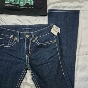 low waist straight fit Y2K Denim Jeans
