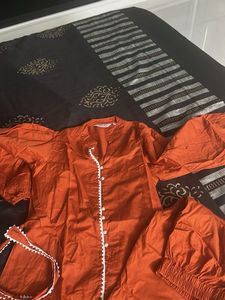 Elegant Orange Kurta Set