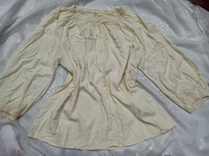 Cream Peasant Blouse