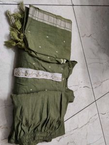 Olive Green Kurta Suit Set
