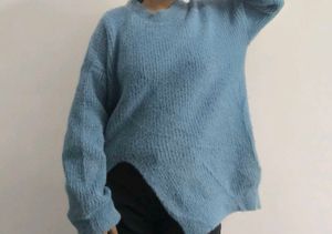 Cozy Blue Knit Sweater
