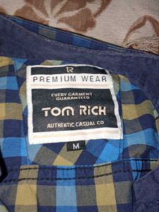 Blue and green plaid shirt