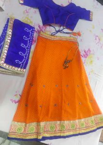 Orange Lehenga Choli Set