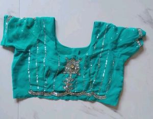 Beautiful Cyan Coloured Saree.💙