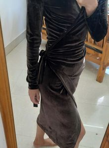 Velvet Wrap Dress🧡