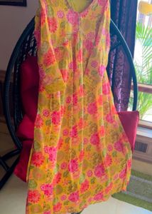 Floral Print Anarkali Kurta set