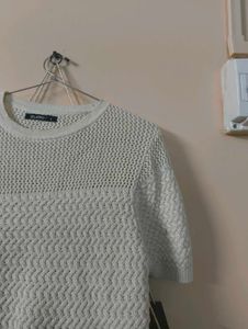 White Knit Tee